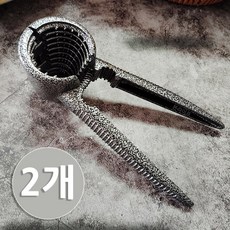 본라이프 다이캐스팅 주물 콰트리플 멀티 호두망치 견과류 까기 호두 까는 기계, 2개, 도트실버