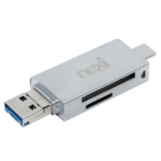 넥시 3D 카드리더기 USB 3.0 C타입, NX-3IN1CRS, Silver(실버), 50개