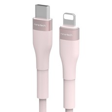 로랜텍 아이폰 케이블 호환 파스텔 C to 8핀 PD 고속충전, 파스텔 핑크, 0.5m
