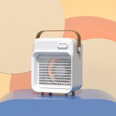 Cogot 휴대용 무선 미니 탁상용 선풍기, 흰색