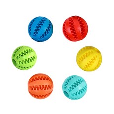  애완 동물 실리콘 장난감 공 작은 개를위한 대화 형 물린 방지 씹기 장난감 치아 청소 치아 연삭 애완 동물 씹기 액세서리 새로운, 6개, 7cm 