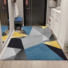 모던 현관 코일 매트 패드 미끄럼 방지 흡수 기하학 입구, 60*90cm(원플러스원), 라이트 럭셔리-17, 1개
