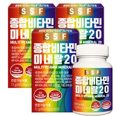 순수식품 종합비타민 미네랄 20종 멀티비타민 3박스(총9개월분), 90정, 3개