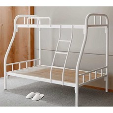 저상 이층침대 라지킹 프레임 깔판 낮은 자매 형제, 2층폭0.9m1층폭1.2m-블랙