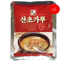 [더착한푸드]산초가루(솔표 40g) 5개 식자재마트 대용량 업소용 산초 초피분말 산초분말 마자오가루 향신료, 40g