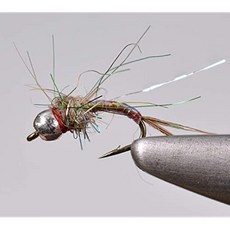 Tungsten Bead Rainbow Warrior Midge Nymph Fly 12 Paris Mustard Signature Hook (Hook #16), Hook #16