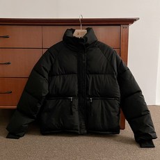 우드피카 여성용 크롭 투포켓 숏패딩 점퍼 3컬러