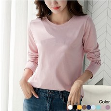 스타일아유 순면 긴팔 여성용 기본형 티셔츠[AY7TS0127]