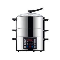 전기 찜기 304스텐 찐빵 만두 찜솥 대용량 대형 스팀, 전기찜기2단(고속찜기1개+저속찜기1개)