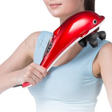 kirahosi 진동안마기 스트레칭 마사지 건강 관리 어깨 마사지기 8 TS +덧신 증정 AO2xn75n, 레드 기계 모델 헤드3개