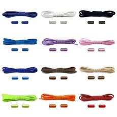 색생선택 1 1 매듭없는 운동화끈 캡슐 고무줄 신발끈 클립 고무신발끈 늘어나는신발끈 고정 정리 무매듭