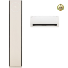 LG전자 74.5㎡ +18.7㎡ 휘센 오브제컬렉션 2 in 1 타워에어컨 스페셜 매립배관형 FQ22SDTBA2M 방문설치