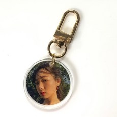 팩토리A 주문제작 키링 열쇠고리 포토키링, 1개, 하트아크릴 50X50+D고리 금색