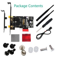 [해외] Pcie m.2 wifi 어댑터 네트워크 카드 5 ghz 5g 5 ghz 무선 pci 익스프레스 wifi 블루투스 어댑터 ac 9260 m2 wifi 카드 안테나 pc, 상세내용표시