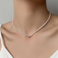 진주목걸이2mm