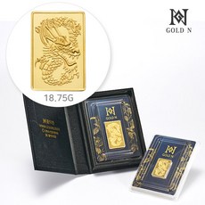 골드앤 순금 24K 청룡 프레스 골드바 다섯돈(18.75g) 행운포인트 고급 선물 추천 감사 - 청룡골드바