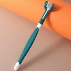 반려동물 3 면 칫솔 개 치아 청소 부드러운 털 개 고양이 입 청소 반려동물 제품, 1개