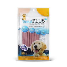 덴탈플러스 국산 덴탈 개껌, 블루베리맛, 50g, 10개