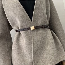 여성 소가죽 슬림벨트 코트벨트 포인트벨트
