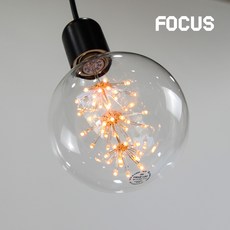 포커스 FOCUS LED눈꽃 엘디자인램프 감성램프 카페램프 클래식램프 에디슨램프, G125볼구-2w-전구색-E26, 1개