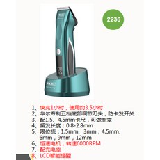 WAHL 왈바리깡 왈클리퍼 100주년 기념 레드컬러, 그린 2236