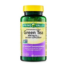 스프링밸리 녹차 추출물 500mg 캡슐 Spring Valley Green Tea Extract, 1개, 60정