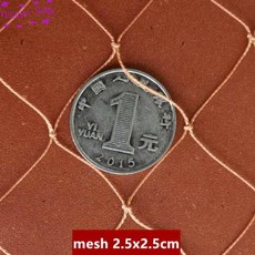 내마모성 갈색 낚시 그물 스테이크 번식 작물 보호 발코니 절연 다기능 나일론 네트워크, [01] 1mx3m, [04] 2.5x2.5cm Cell, 1개