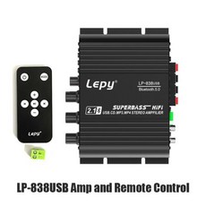 LEPY LP838USB 블루투스 5.0 앰프 2.1 3 채널 슈퍼베이스 지원 USB 무손실 음악 재생 원격 제어, [01] NJ 838USB No Power - 미니lp