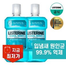 리스테린 쿨민트 구강청정제, 1L, 2개 구강/면도 리스테린 쿨민트 구강청정제, 1L, 2개 구강/면도