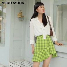 VEROMODA 겨울 가을 체크무늬 페플럼 언발 여성
