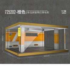1 :24 스케일 모형 자동차 주차장 차고 디스플레이 조명 장식품 디오라마