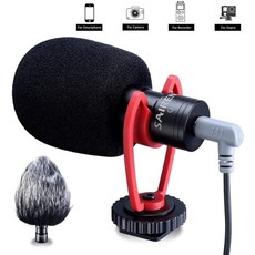 울란지 사이렌 Q1 온 카메라 비디오 레코딩 마이크 산탄총 인터뷰 Vlog Mic Universal for DSLR 안드로이드 아이폰 스마트폰 GoProMicrophones, 01 VM-Q1 Mic