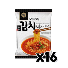 오모리 김치찌개라면 봉지면 160g x 16개