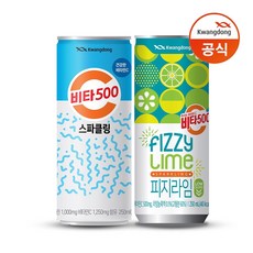 (광동) 비타500 스파클링 250ml 18캔 +피지라임 6캔, 18개