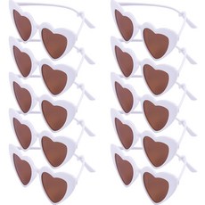 독신 파티 하트 선글라스 흰색 안경 신부 들러리 선물 웨딩 샤워 용품 5 개 10, 10pcs