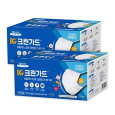 유한킴벌리 비말차단마스크 크린가드 소프트크린 KF-AD 100매입, 50개입, 2개, 흰색