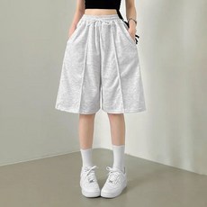 하이제시카 / 핀턱 5부기장 버뮤다 꾸안꾸 와이드 여름반바지