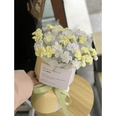 물망초꽃다발 패키지 완성품 키트 자수 손뜨개 DIY