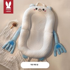 신생아 안심 수면 침대 아기 구토 방지 설계 안전한 경사 토닥토닥 자동 추천 필수품 유아, (7A항균) 꼬마푸른곰(긴팔)