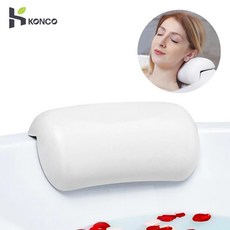 콘코 미끄럼 방지 욕조 베개 방수 목욕 흡입 컵 욕실, 1개, 1.하얀색