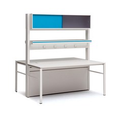 퍼시스 [퍼시스] 미닫이장 양면 실험대(장비)_LAB 실험실, LAR228TG(유리선반)_UA04