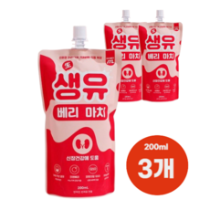 마이베프 생유베리마치 펫밀크, 생 크랜베리, 200ml, 3개