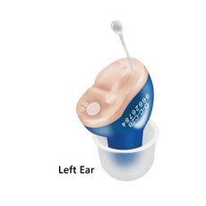 청각장애인을 위한 디지털 보청기 미니 사운드 앰프 무선 헤드폰 CIC 드롭쉬핑, [01] blue-left