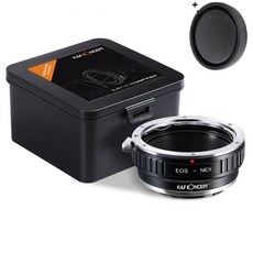 KnF EOS-NEX 렌즈 어댑터 캐논 EF/EF-S 렌즈 - 소니 E 바디 (뒤캡옵션) Canon EF Lens to Sony E adapter (E cap option), EOS-NEX + 뒤캡, 1개