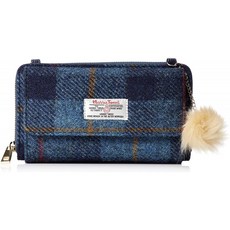 [빠스디스] Harris Tweed [해리스 트위드] 지갑 어깨 PASSE-350 블루