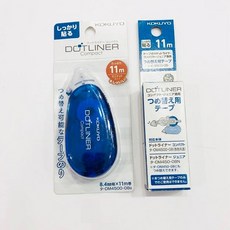 고쿠요 투명 양면 풀테이프 DOTLINER 컴팩+리필 1개 문구반점 21777EA