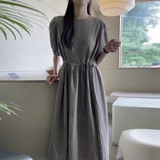 로로희 라운드넥 롱 원피스