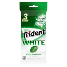 Trident White Sugar Free Gum Spearmint 트라이던트 화이트 스피어민트 충치예방 롱래스팅 무설탕껌 20팩 미국 유럽 무나트륨 리뷰추천 캐나다 금연 껌