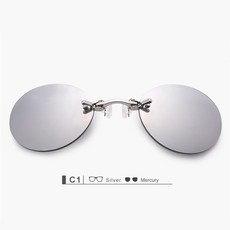 코 렌즈에 미니 무테 선글라스 클립 라운드 안경 패션 매트릭스 모피어스 frameless 빈티지 남자 안경 uv400