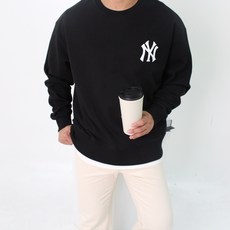 빅사이즈 MLB 뉴욕양키스 NY 헤비쭈리 맨투맨 오버핏 데일리 커플 맨투맨 티셔츠 XL 2XL 3XL 큰옷